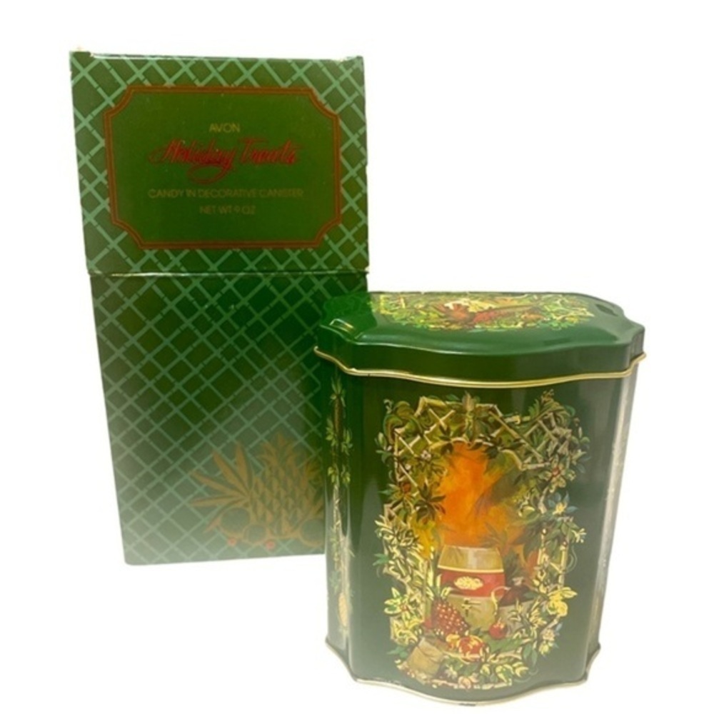 Vintage Avon Canister Holiday decorative collectors item 1981 Made in England OS